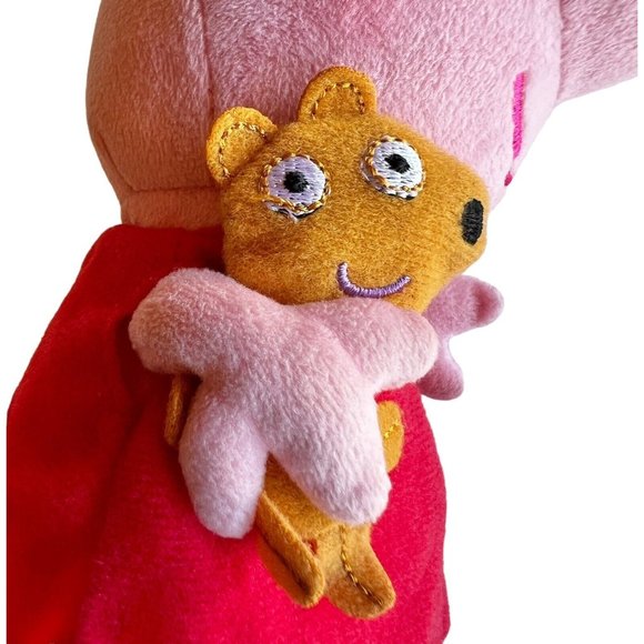 Ty Peppa Pig 2021 Teddy Bear NWT 8" Red Dress - Picture 8 of 13